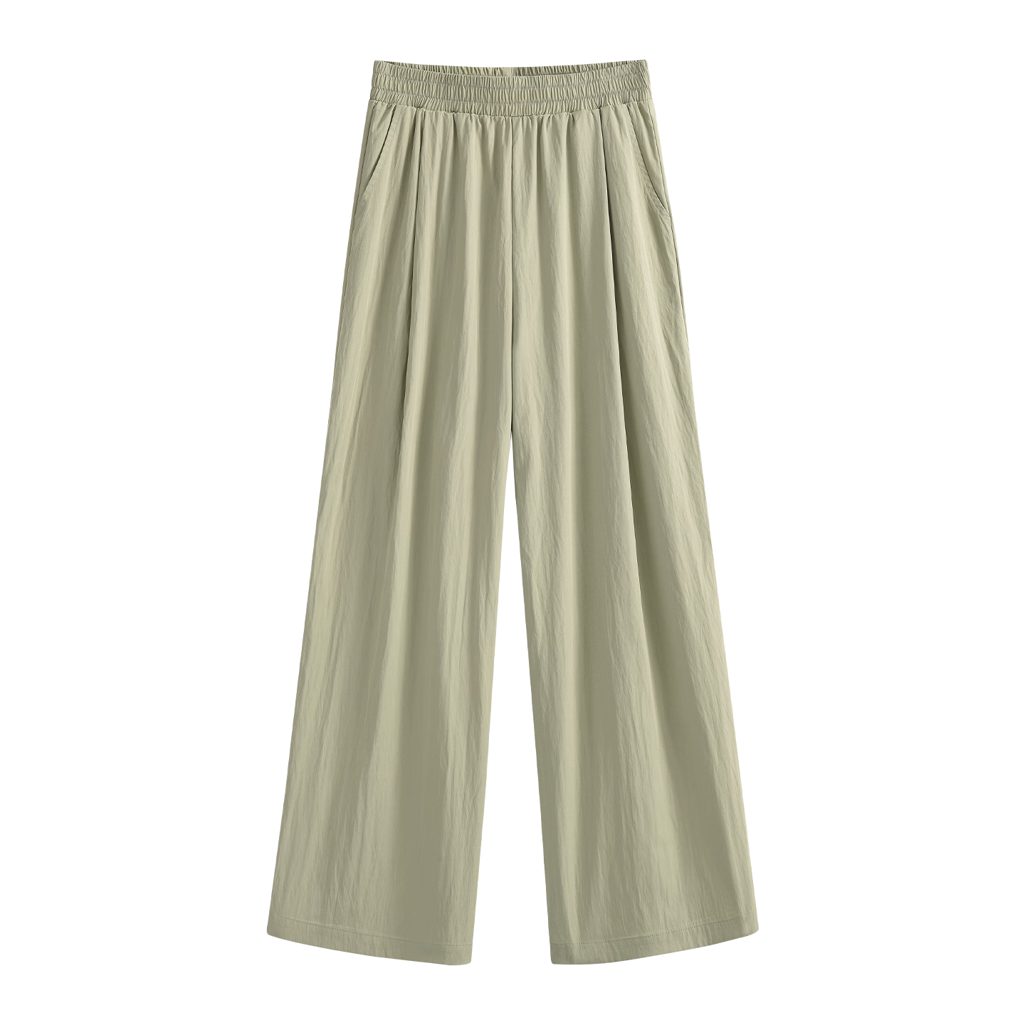 MINISO Women's Wide-Leg Pants Summer Thin 2026 New Popular Draped Casual Long Straight Pants Petite Yamamoto Style