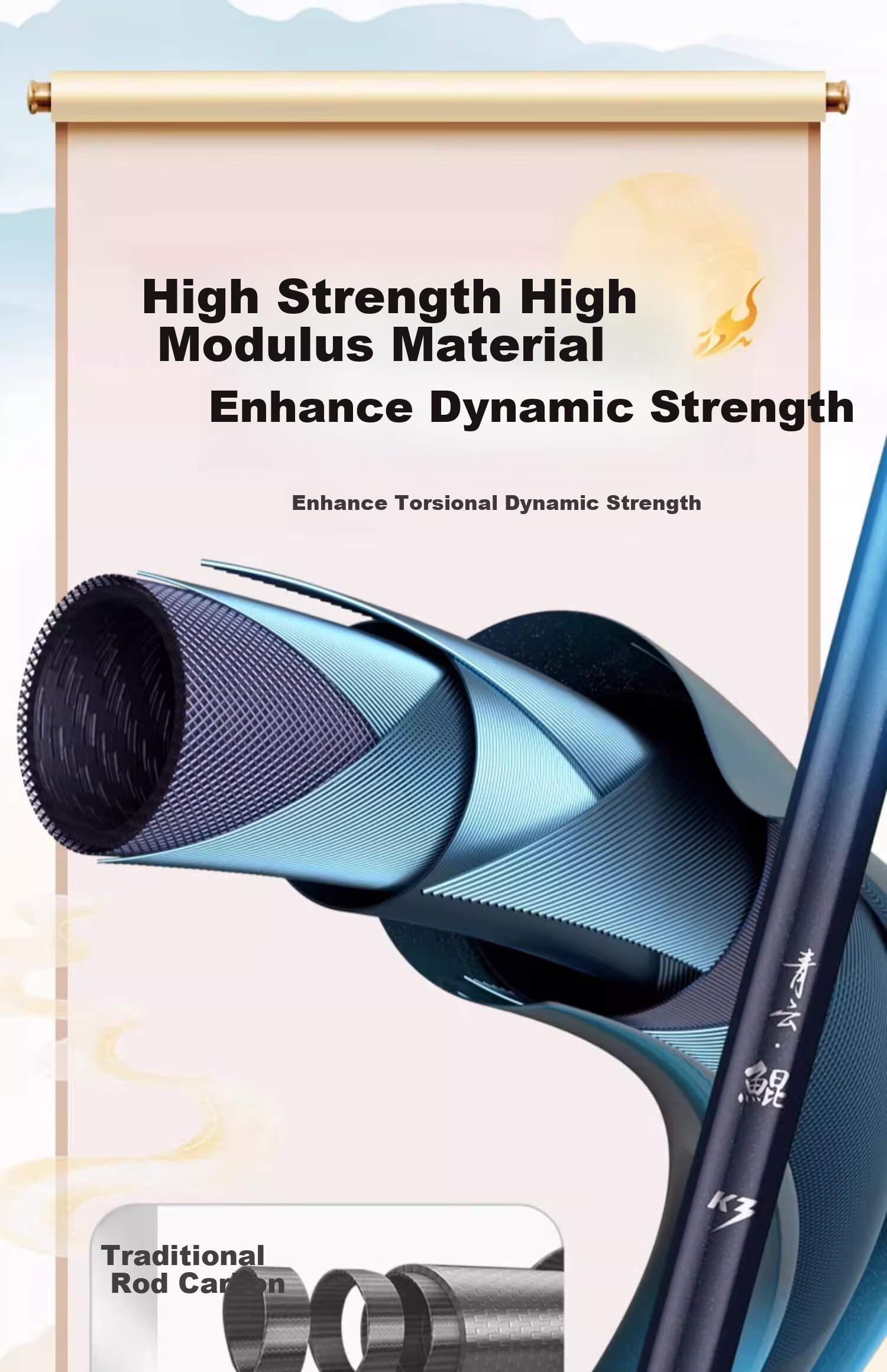 Liu Zhiqiang Qingyun Kun K3 Ultra-Lightweight Multi-Purpose Fishing Rod Super Hard Hand Rod New Model Excellent Casting 10