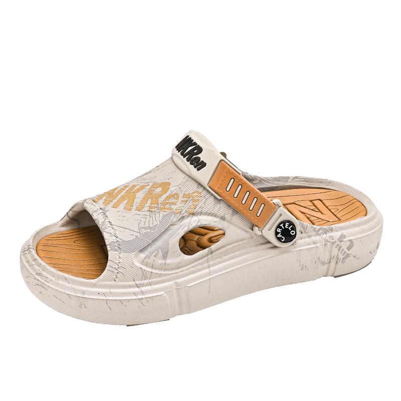 CARTELO Men's Summer Slippers Dual-Wear Driving Sandals Thick-Soled Casual Beach Sandals