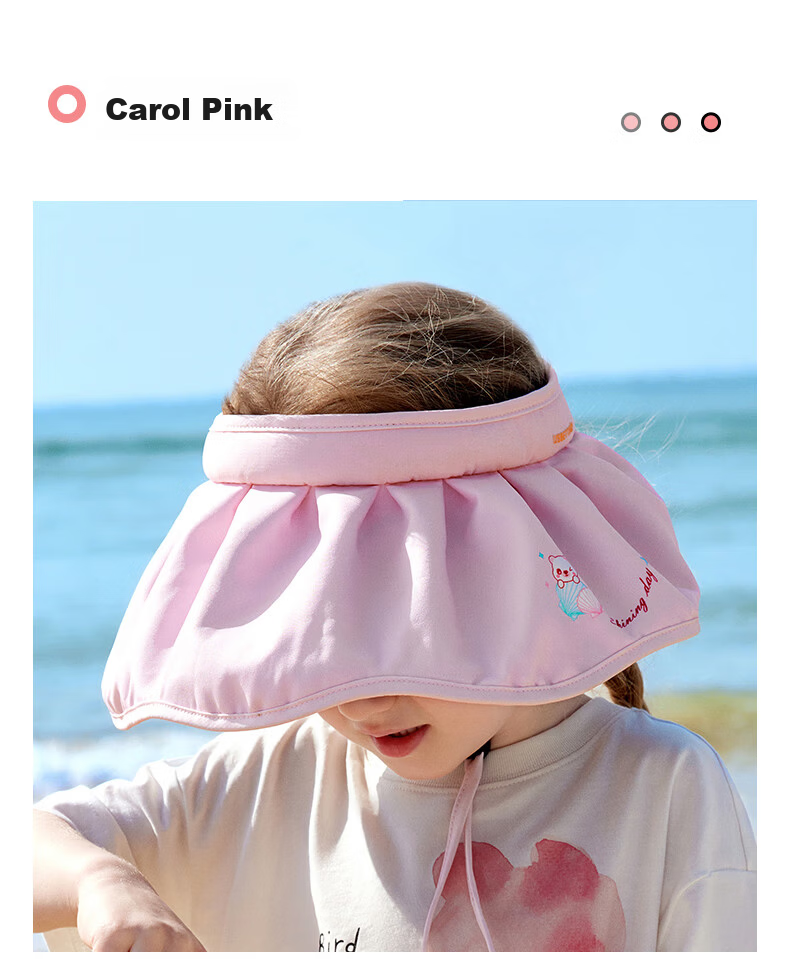Betis Children's Shell Sun Protection Hat Unisex Kids Summer Beach Baby Outdoor UV Protection Open-Top Hat 34