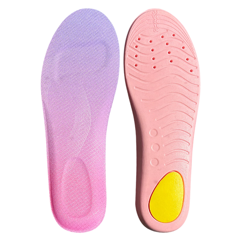 Vitality Rebound Small Cloud Insole Soft Elastic Sports Antibacterial Deodorant Shock Absorption Breathable Sweat-Absorbing Men's Long-Standing Fatigue Relief Military Training Women's Pink Size 37-38