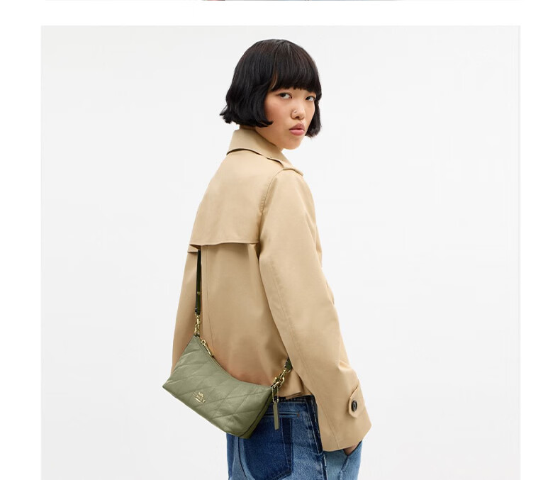 COACH Women's CAITLIN Quilted Detail Shoulder Crossbody Bag in Pistachio CDZ88 2