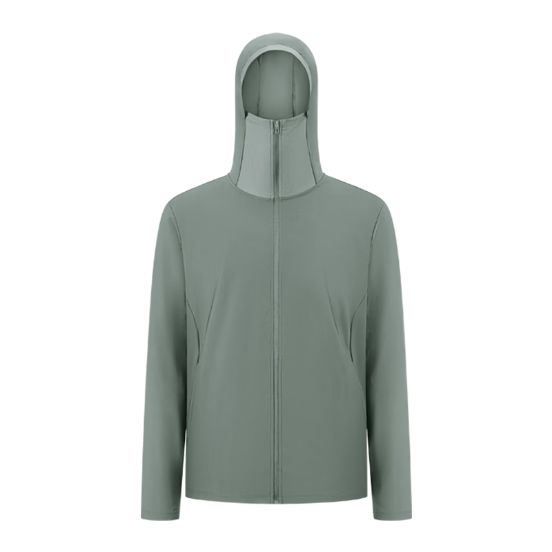 JD Jingzao Bestselling 10k+ Small Cooling Fan Men's Sunscreen Ice Silk Cool Outdoor Sun Protection Jacket Spring Summer Thin Coat Light Pine Green L