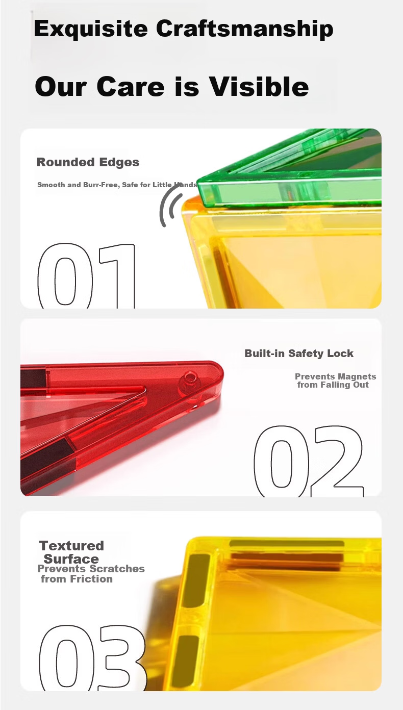 Childhood Infinite Magnetic Tiles Faceted Toy Children's Educational Toy Strong Magnet (Holiday Gift Box Edition Pipeline Nature 100) 12
