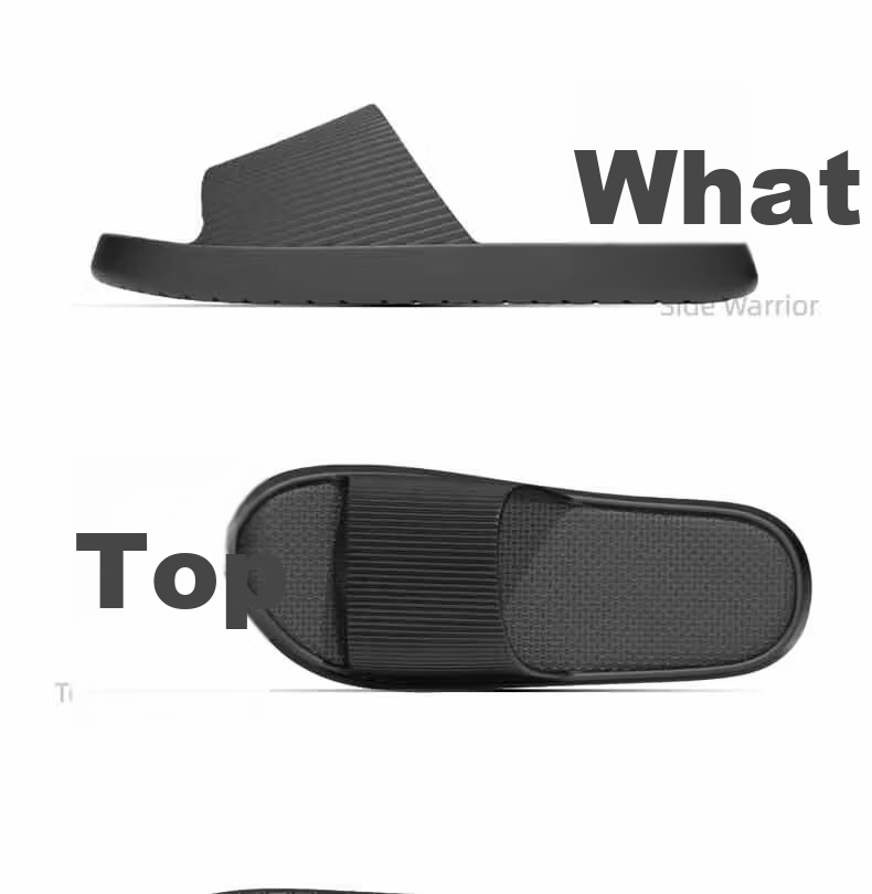 Seven-Color Spun Men's EVA Indoor Home Cloud Feel Lightweight Bathroom Shower Non-Slip Couple Women's Slippers Black 42-43 11