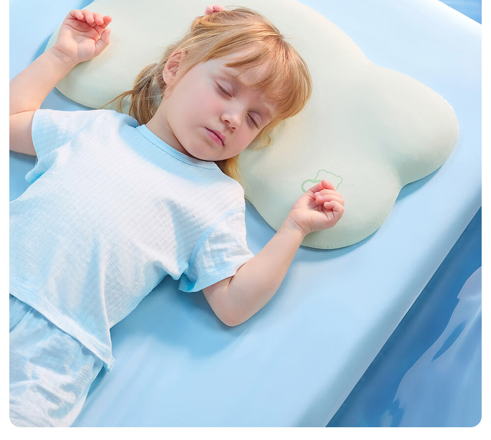 Betis Baby Pillow Silicone Breathable Zoned Spinal Protection Neck Support Adjustable Kids Pillow for Ages 1-8 3