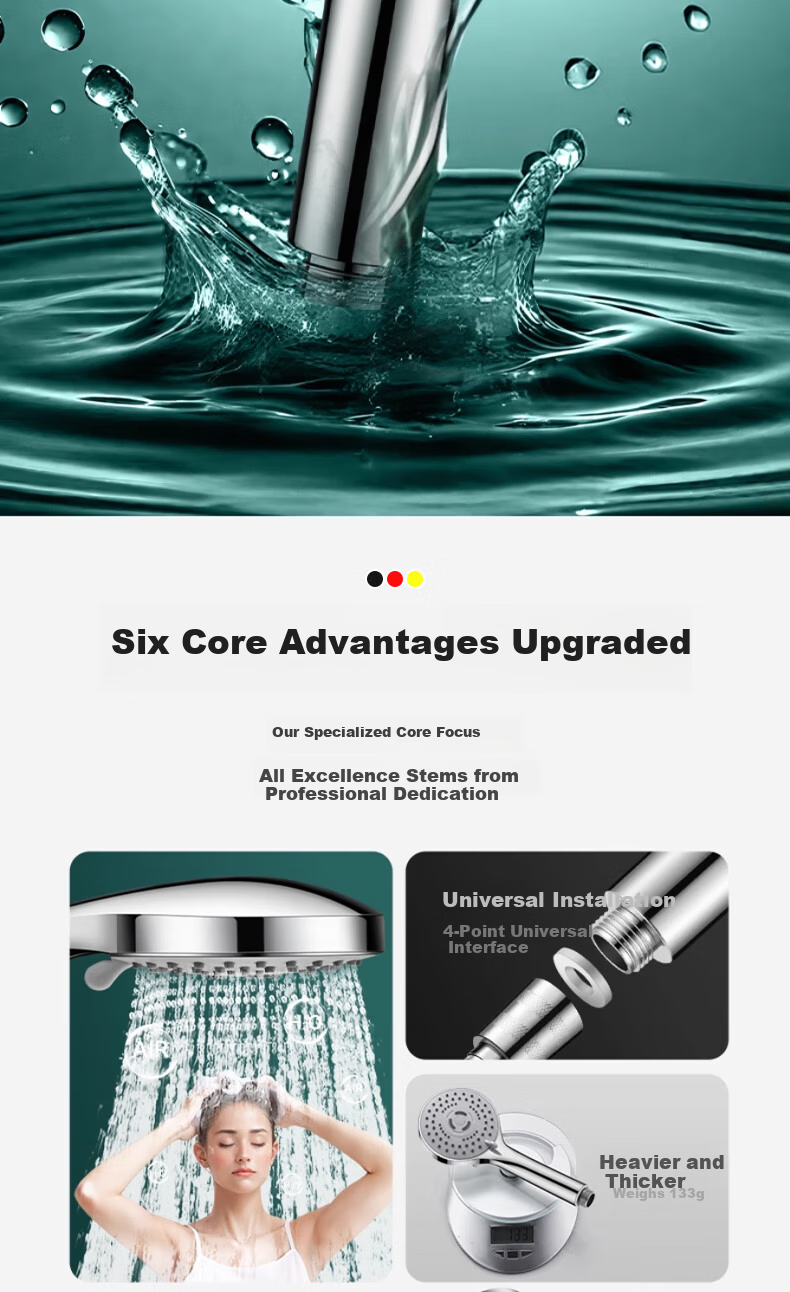 JROR [Germany] Shower Set Bathroom Shower Head with Hose Complete Shower Kit 6