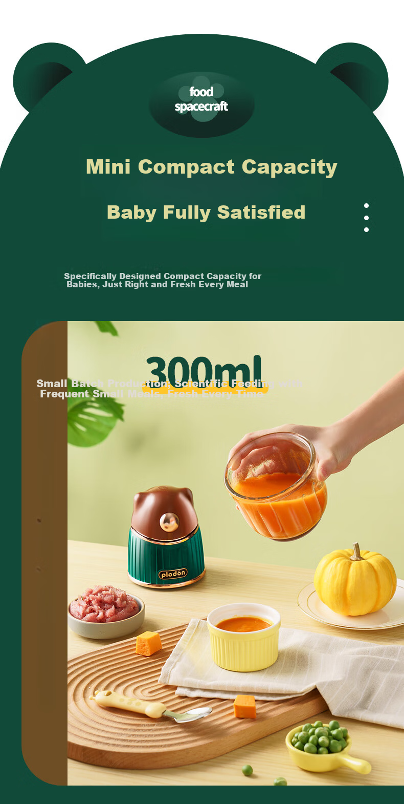 PLODON Baby Food Processor, Infant Puree Maker, Food Blender, Baby Food Preparation Tool 16