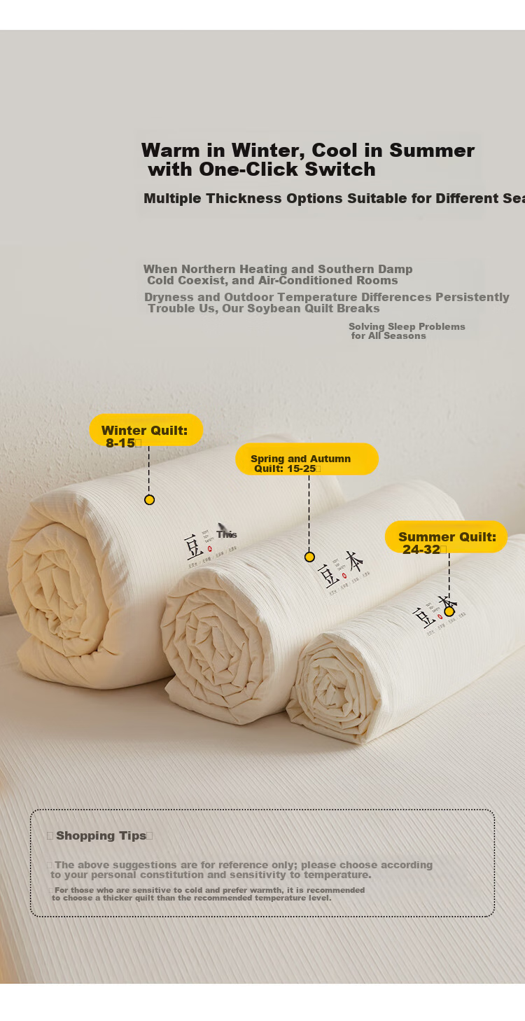 LIIESEN A-Class 100% Cotton 21% Soy Fiber Quilt Spring Autumn Four Seasons 150x200cm 3.4 Jin 6