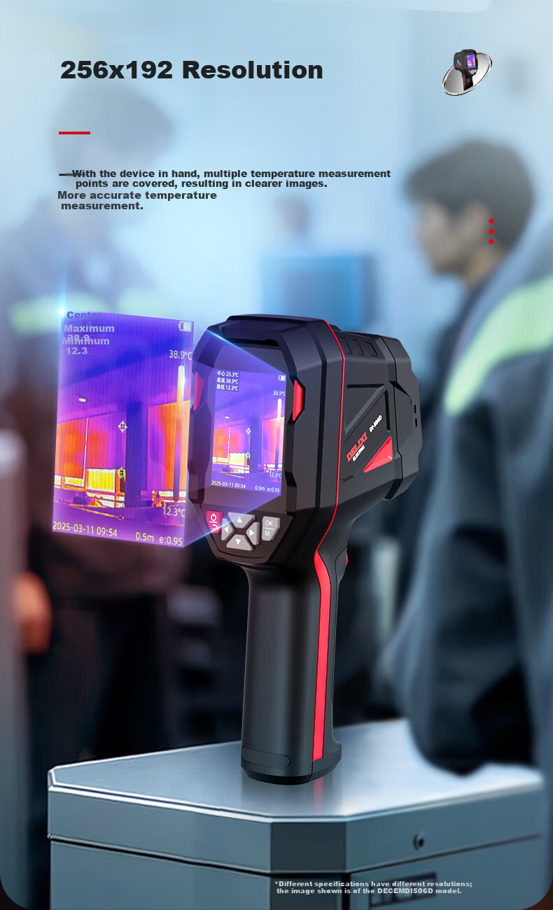 DELIXI ELECTRIC Infrared Thermal Imaging Thermometer High-Precision Thermal Imaging Power Temperature Measurement Floor Heating Leak Inspection DI506D 7
