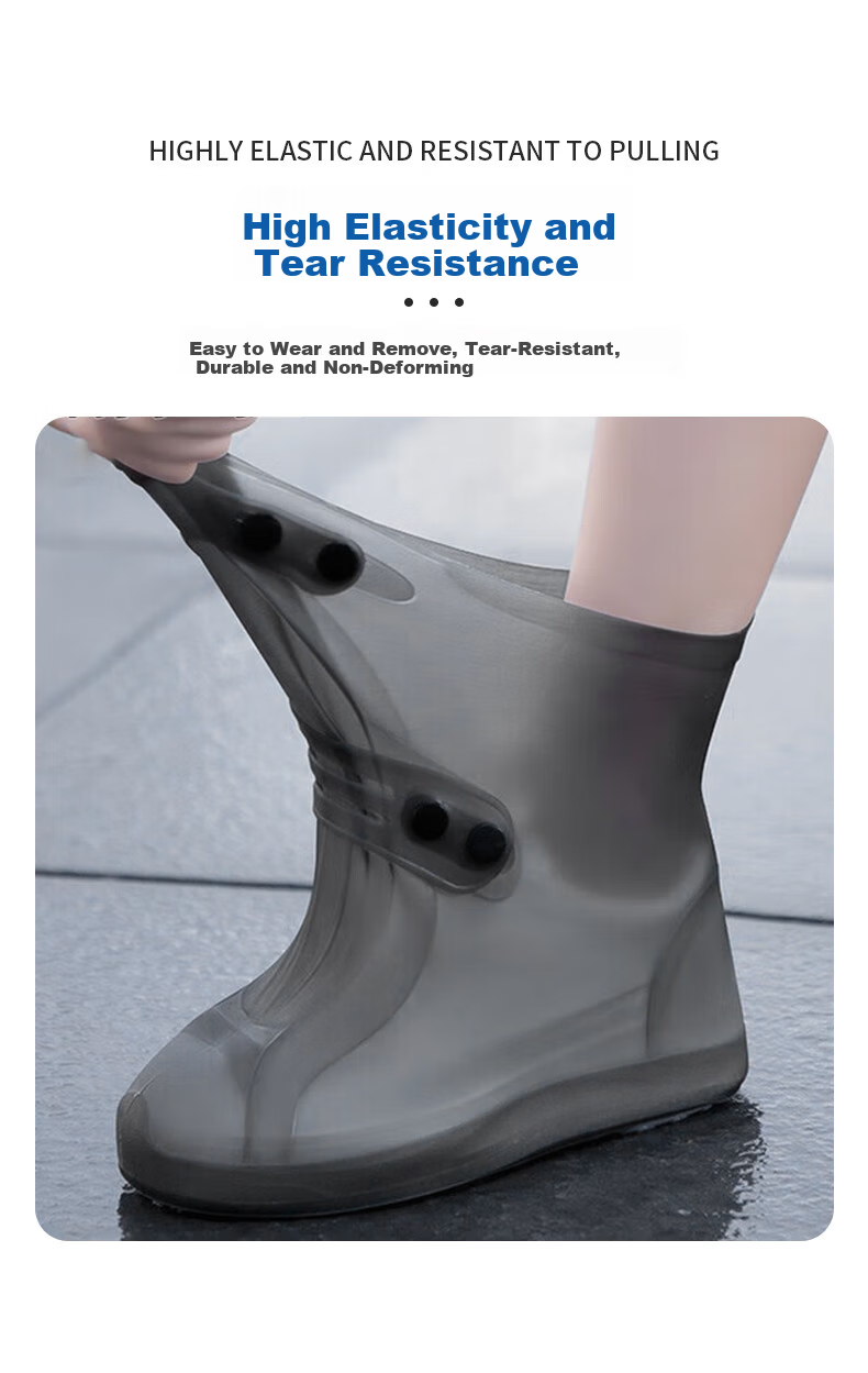Lelandi Waterproof Rain Shoe Covers Thickened Wear-Resistant Non-Slip Rain Boots for Men and Women Size 36/37 L1150 7