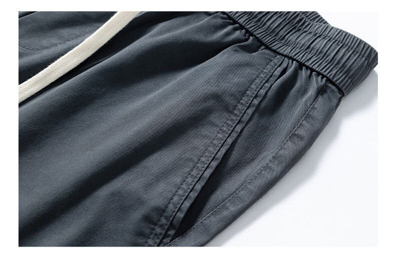 Fingercroxx IT American Vintage Casual Men's Summer Lightweight Lyocell Simple Loose Pants Modern Gray 29 24