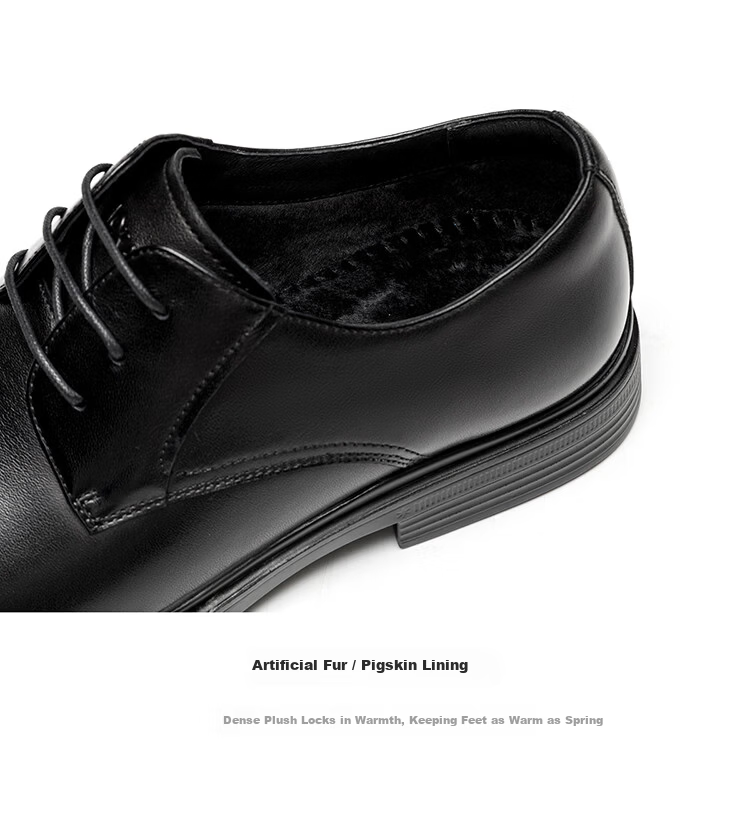 Aokang Comfortable Cowhide Breathable Business Formal Lace-up Durable Leather Shoes Brown Size 39 19