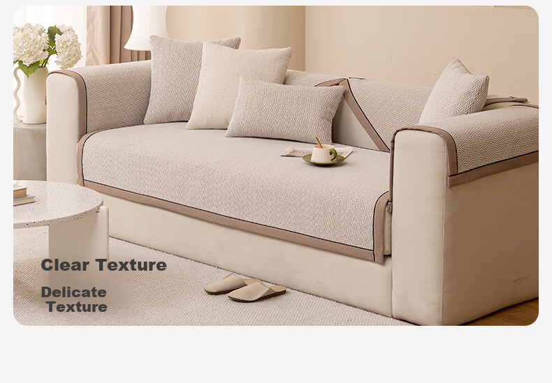 Wuyinliangpin Sofa Cover, High-Quality All-Season Non-Slip Throw Pillow, 90*240 Cm, Bose-Gray 16