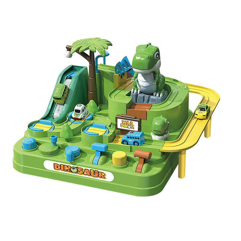 Guangduola Children's Track Car Toy Educational Puzzle Adventure Dinosaur Toy for Boys Ages 3-6 Birthday Gift