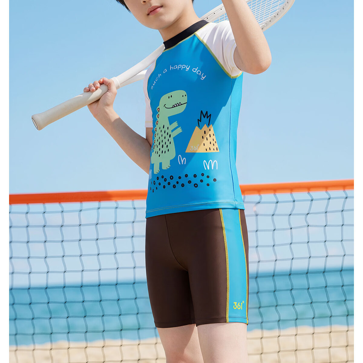 361° Children's Swimwear, Boys' Two-Piece Swimsuit for Young And Older Kids, Swimming Trunks Set, Student Sports Hot Spring Swimwear 6
