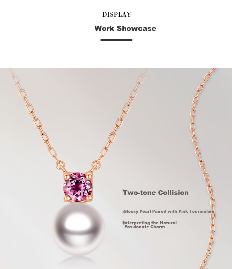 CHOW TAI FOOK ENZO 18K Gold Sea Pearl Tourmaline Necklace for Women 45cm EZT499 Birthday Gift 6