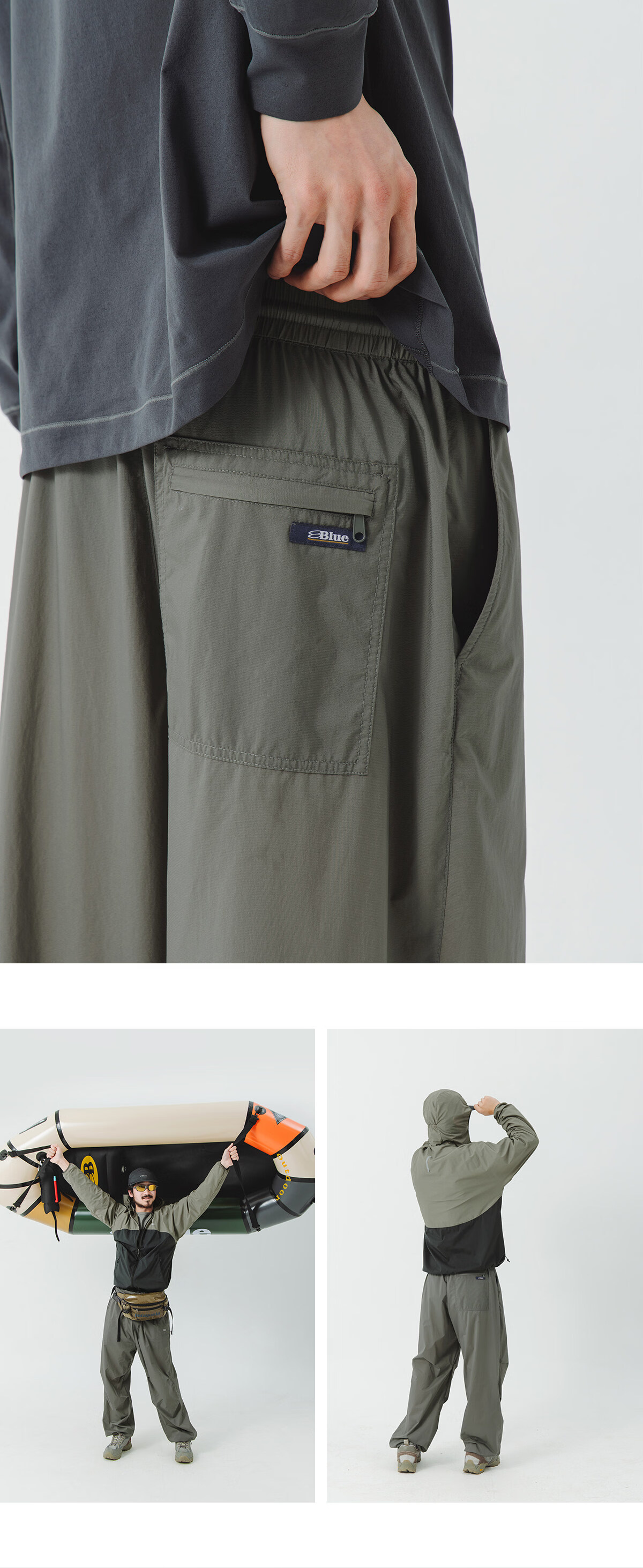 Lanqi Youyun Spring Summer Ultra-Light Ultra-Thin Antibacterial Casual Outdoor Lightweight Paratrooper Pants for Men Dark Brown M 8