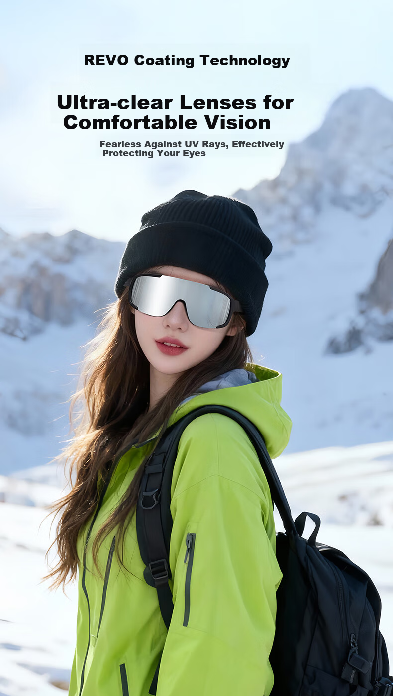 CAPONI Polarized Anti-Fog Windproof Ski Goggles Sunglasses for Men and Women Outdoor Cycling Hiking UV Protection 4