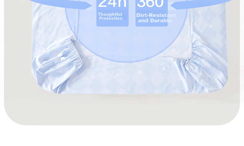 Mercury Home Textiles 100% Cotton Antibacterial Bed Skirt A-Class Cartoon Extra Height Children's Mattress Protector 150cm×200cm 6
