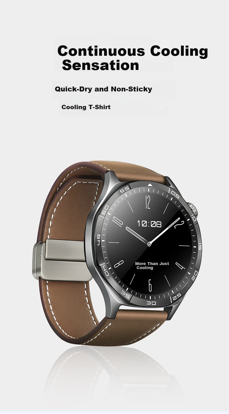 IM-CHEN Napa Calf Leather Watch Strap for Huawei GT6/Watch5/GT5/4/3/2/Pro/Oppo Watch4 Pro 22MM Brown 5