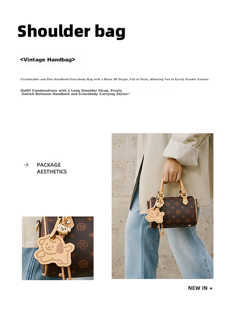 Aokang Women's Trendy Light Luxury Handbag Large Capacity Crossbody Shoulder Bag Birthday Gift for Girlfriend on Women's Day 2
