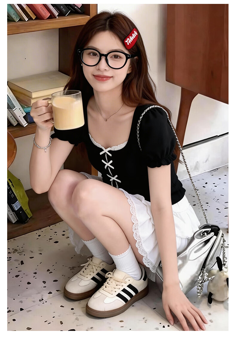 Langsha White Lace Cake Skirt Women's Spring Summer Slim Fit Beautiful Ballet Style High Waist French Puff A-Line Mini Skirt 20