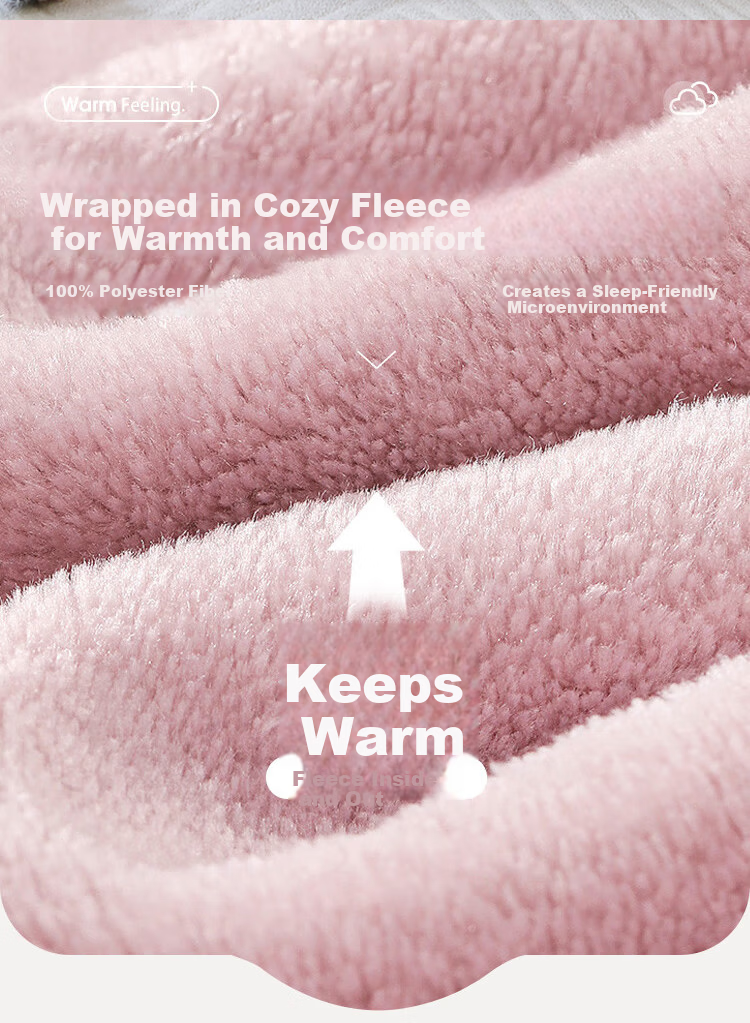 LangSha Women's Winter Long Sleeve Fleece Lined Flannel Cardigan Basic Solid Color Pajama Set Pink 2026 9