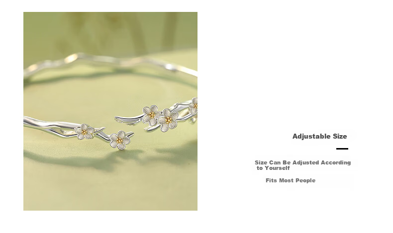 Chow Tai Fook [1000+ Stores] Moli Jasmine National Style Women's Bracelet Luxury Bangle Birthday Gift for Girlfriend 6