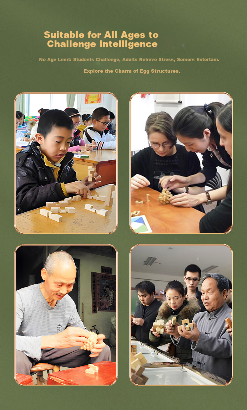 Hongke Nine-Linked Intelligence Puzzle Lock 50-Piece Luban Lock Educational Toy for Boys Ages 7-14 Birthday Gift 5