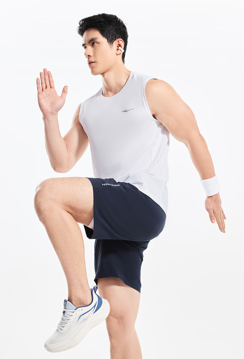 Erke Men's Sports Vest Summer Moisture-Wicking Quick-Dry Ice Feel Crew Neck Sleeveless T-Shirt Outdoor Casual Base Layer Shirt 17