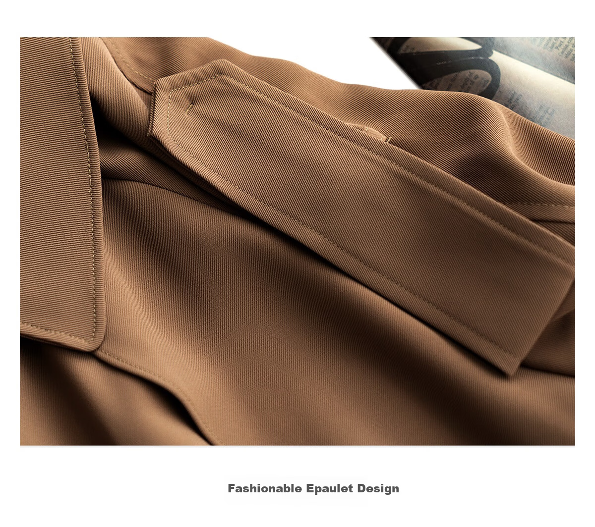 Olrain Eurielle French Style Trench Coat Autumn Women's Commuting Mid-Length Coat Coffee Color (Second Batch) S 31