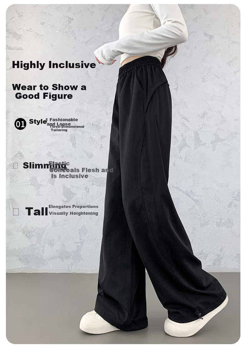 LangSha Quick-Dry Cargo Pants for Women, Spring And Summer Lightweight Style, 2026 Latest Straight-Leg Casual Versatile Wide-Leg Two-Way Tactical Sports Pants 8