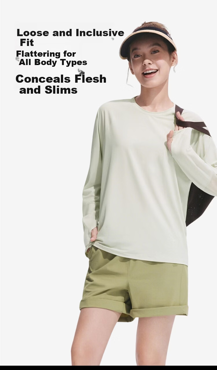 Beneunder Women's Sunscreen Long Sleeve T-Shirt Slim Lightweight Outdoor Breathable Quick-Dry Spring Summer 2026 New AS003 Ink Gray L 11