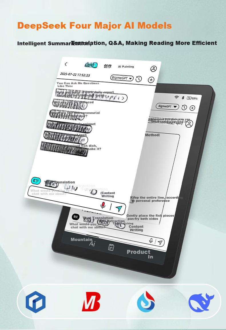 BIGME E-Reader B6【New Release】 6-Inch E-Ink Screen Smart Reading Device Ebook Reader for Books, Study, Comics Lightweight Portable White 9