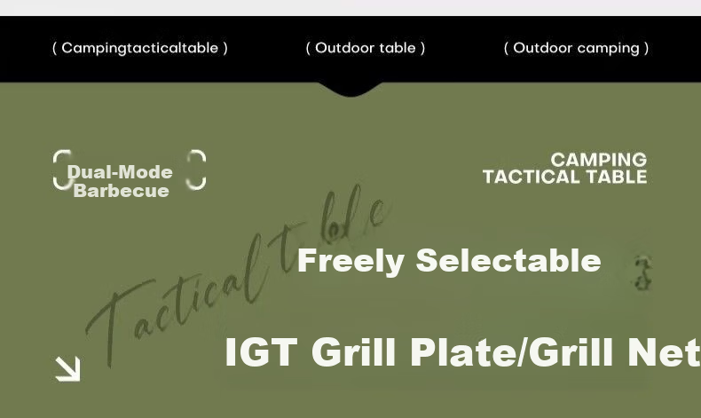 Hakkai Bird Outdoor Folding Table Portable High-End IGT Camping Shadow Tactical Multifunctional Picnic Table Quick-Open Small Tea Table 19