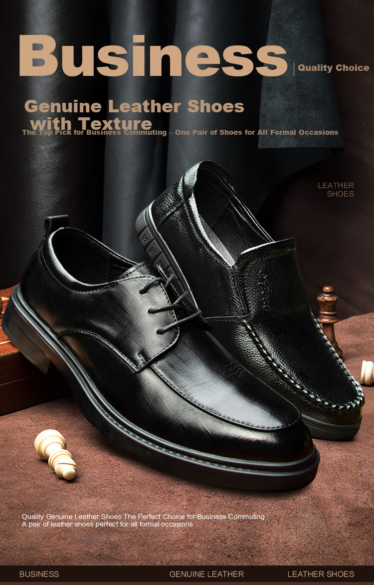 Jingzhenlianggong Men's Business Formal Moisture-Wicking Breathable Non-Slip Durable Soft Genuine Leather Shoes Black Top-Grain Leather Size 43 2