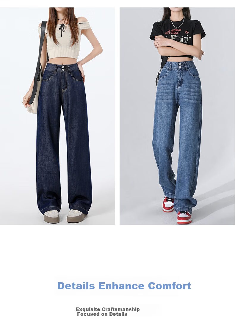 Boruilai Lyocell Narrow Fit Women's Jeans 2026 New High-End Spring Straight Leg Casual Trendy 12
