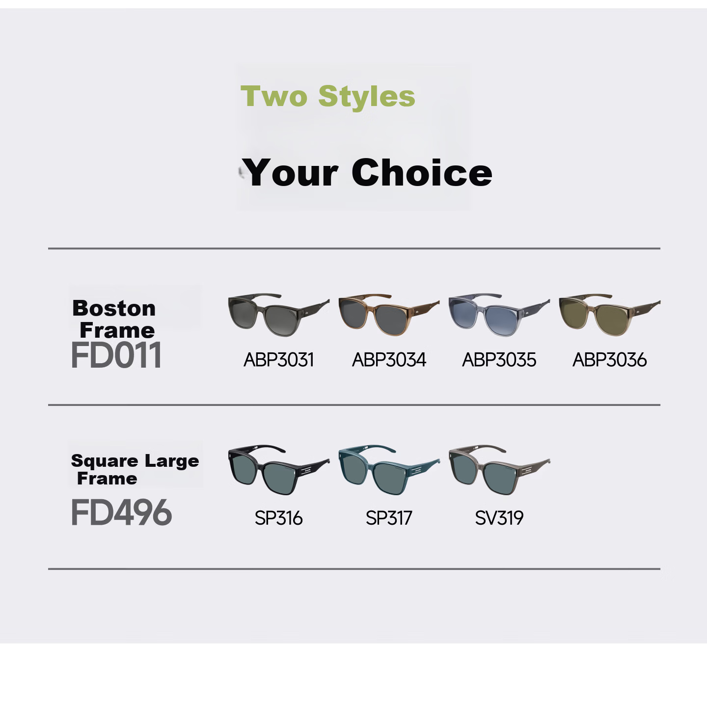 Beneunder Folding Polarized Sunglasses Case for Prescription Glasses, Large Square Round Frame, Unisex, Model FD011 3