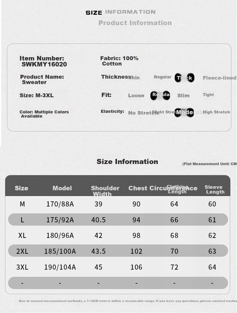 Jeanswest Men's Autumn Winter Crew Neck Casual Thickened Warm Pure Cotton Sweater Fashion Youth Comfortable Knitwear 5