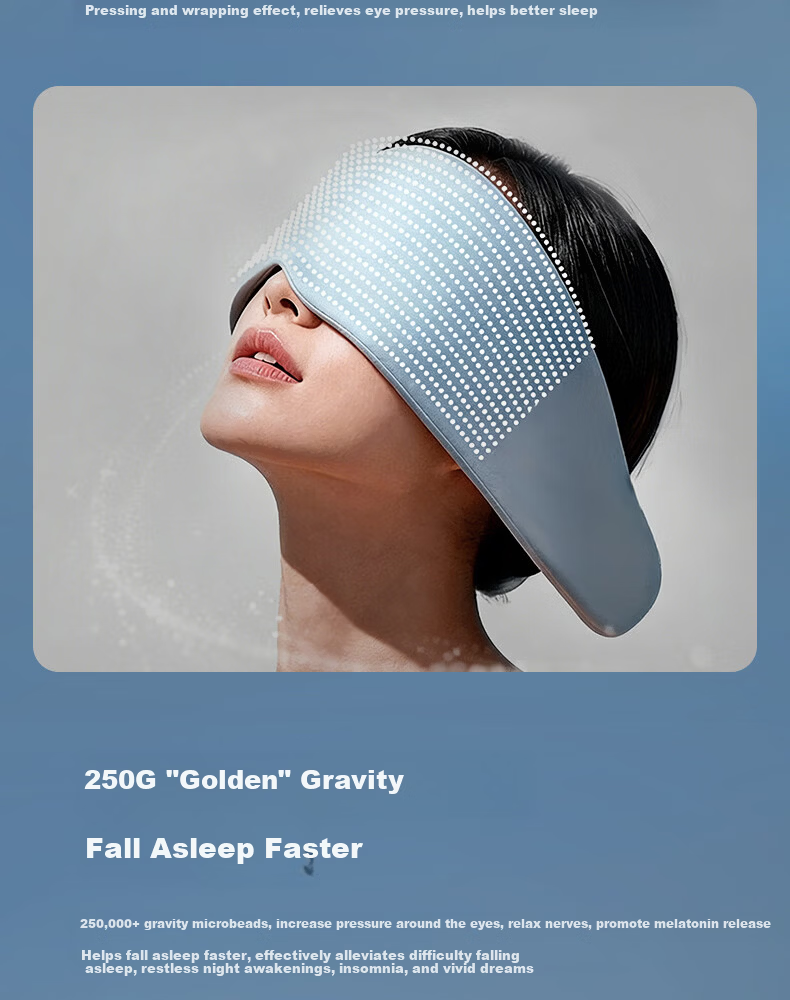 Unokang Gravity Sleep Eye Mask Deep Sleep Pressure Technology Sleep Aid Light Blocking Micro-Pressure Relieves Eye Fatigue for Men and Women 3