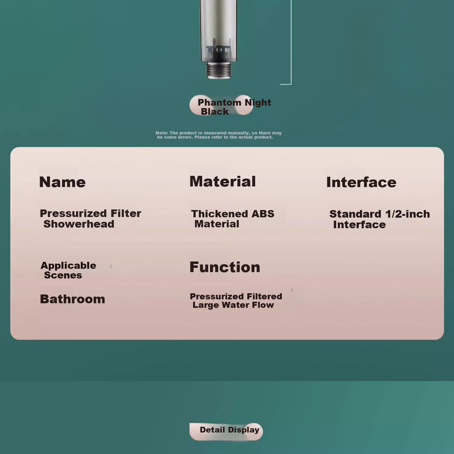 Del 28-Year Brand High-Pressure Shower Head Super Strong Water Flow Filtered Shower Head with Water Stop Function 23