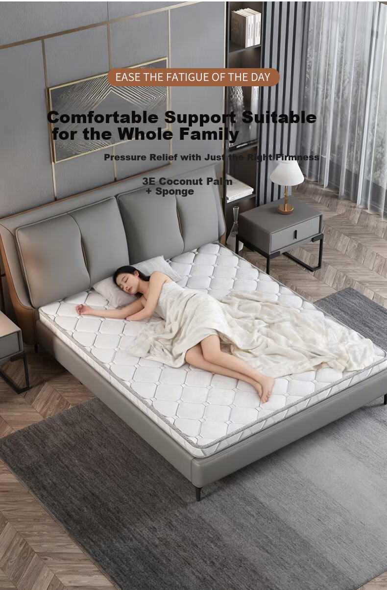 Zhuobo Coconut Palm Mattress Student Dormitory Mattress Firm Palm Mattress Foldable Mattress CD05 Model 90*190cm 3