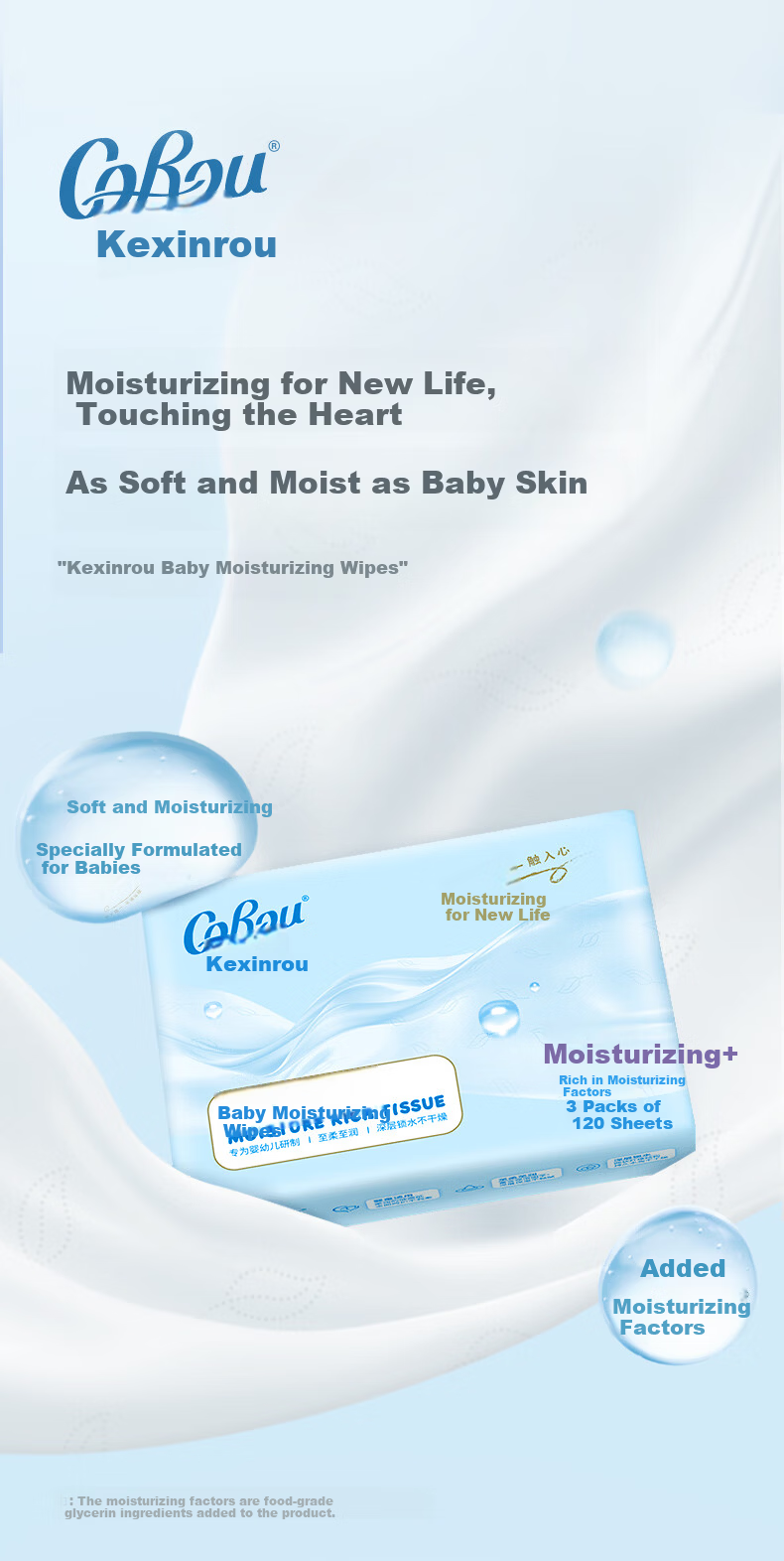 COROU Facial Tissue 3-Ply Large Size S 120 Sheets x 5 Packs Baby Soft Tissue Wet Wipes Cloud Soft Tissue Cream Paper Full Box 2