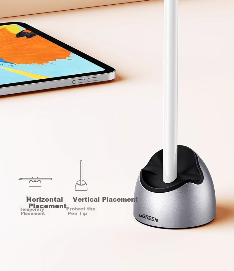 UGREEN Capacitor iPad Stylus Base Compatible with Apple Pencil Tablet Drawing Touch Pen Case Apple Pencil 1st/2nd Generation Storage Stand 2