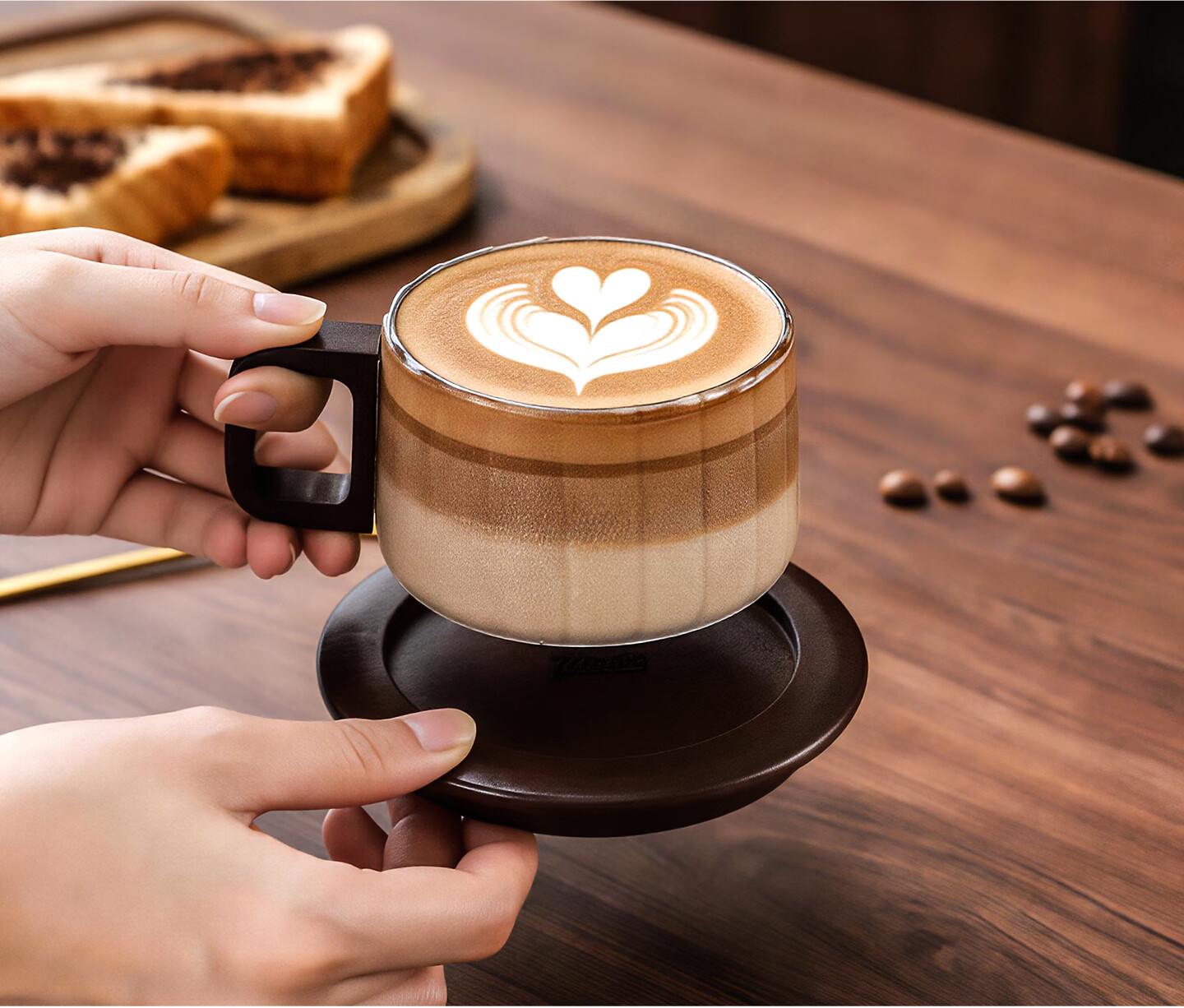 Bincoo Japanese Style Coffee Cup and Saucer Set High-End Afternoon Tea Gift Box with Spoon Stylish Glass Coffee Cups 12