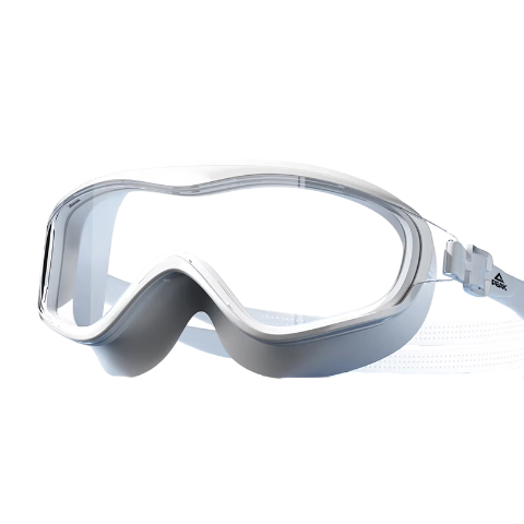Peak Large Frame Swimming Goggles Adult Unisex HD Waterproof Anti-Fog Integrated Professional Diving Swimming Glasses White