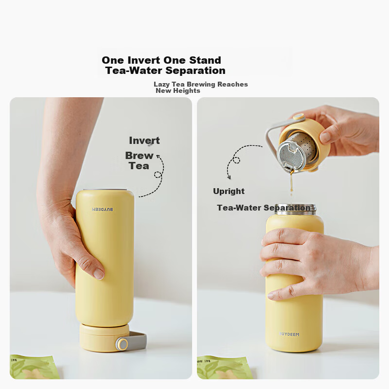 Buydeem Tea Infuser Thermos Cup High-Quality Separation Water Bottle Portable Office Outdoor Unisex Gift