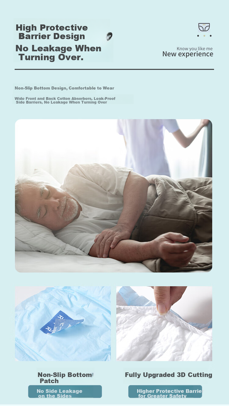 NORTHSHORE Thickened Adult Diapers Elderly Incontinence Pads Elder Pads Urine Pads 22x50cm 60pcs 1