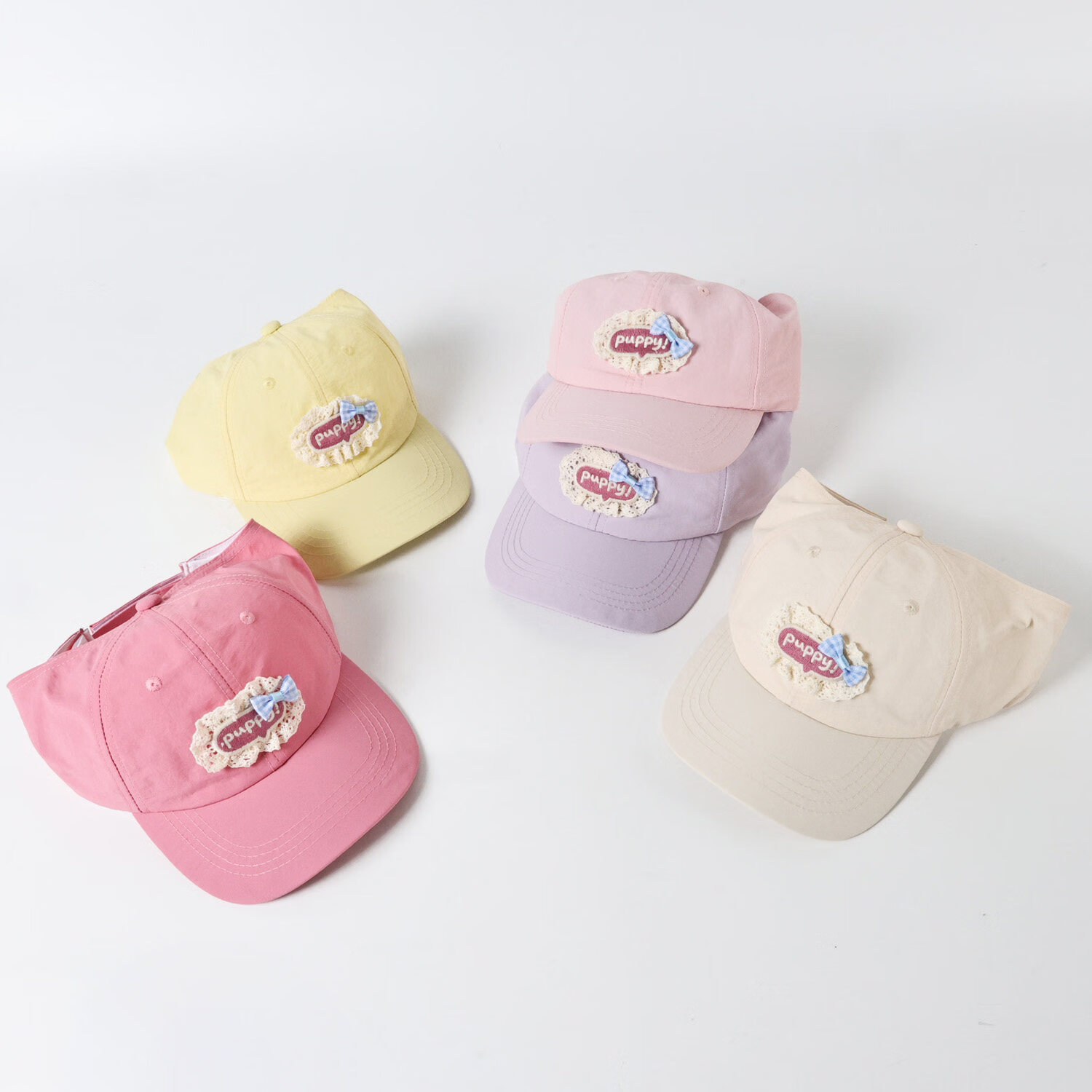 Mumuwu Kids Sun Protection Hat Thin Half-Top Baseball Cap Ponytail Sunshade Quick-Dry Breathable Duckbill Cap Pink 8